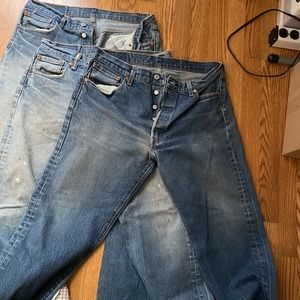 Levi 501 shrink to fit- top pair sold